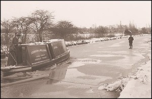 Roama breaking ice, Bob Johnson and Peter Williams.  