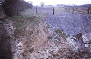 Site of aqueduct over Gilwiskaw Brook, May 1971.         
